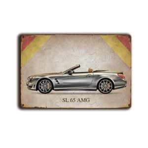 Metalen wandbord Mercedes SL 65 AMG