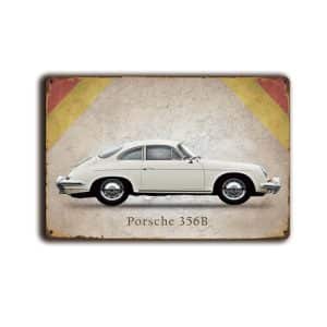 Metalen wandbord Porsche 356 B