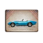 Metalen wandbord Chevrolet Corvette Stingray