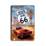 Metalen wandbord US route 66 main street of America