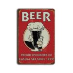 Metalen wandbord Beer, proud sponsors of..