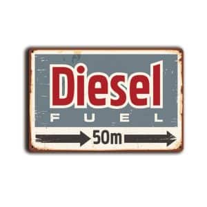 Metalen wandbord Diesel fuel