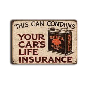 Metalen wandbord This can contains ..