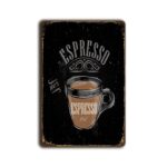 Metalen wandbord Espresso