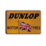 Metalen wandbord Dunlop Motor tyres