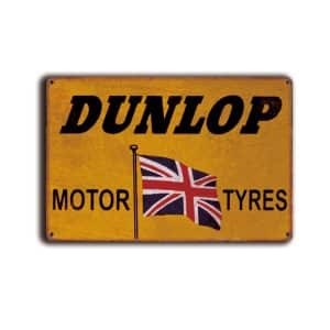 Metalen wandbord Dunlop Motor tyres
