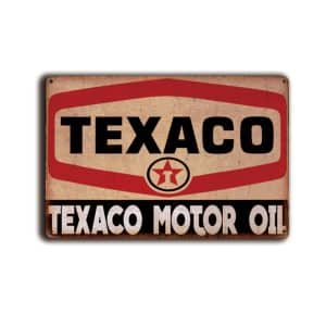 Metalen wandbord Texaco motor oil