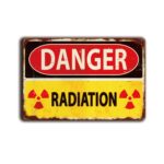Metalen wandbord Danger Radiation
