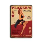 Metalen wandbord Player's monthly Hearts beat Diamonds