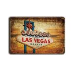 Metalen wandbord Welcome to fabulous Las Vegas Nevada
