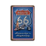 Metalen wandbord Route 66 American's Highway