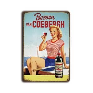 Metalen wandbord Bessen van Coebergh