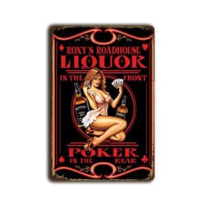 Metalen wandbord Roxy's Roadhouse Liquor