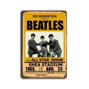 Metalen wandbord Beatles "plus All Star show"
