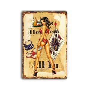 Metalen wandbord Hold'em All in