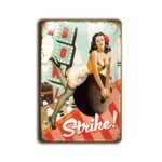 Metalen wandbord Bowling "strike"
