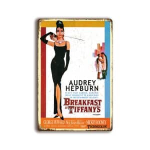 Metalen wandbord Audrey Hepburn