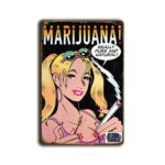 Metalen wandbord"Marijuana"