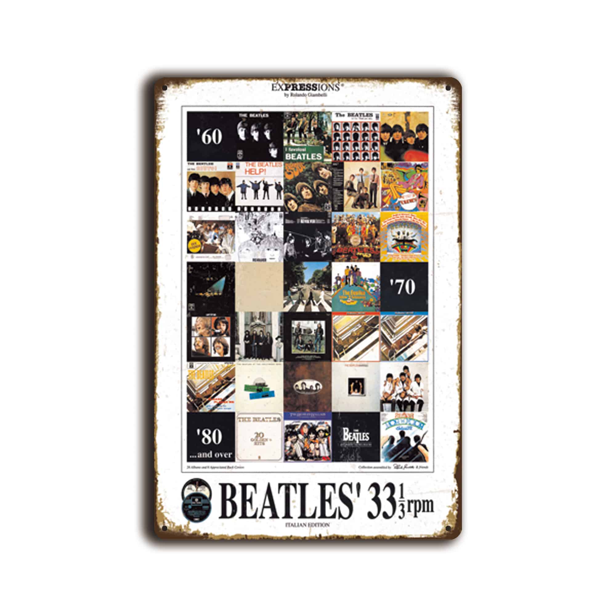 Metalen wandbord Beatles 1 Metalen wandbord Beatles