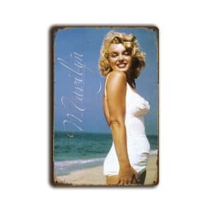 Metalen wandbord Marilyn
