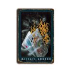 Metalen wandbord Michael Codard " Burning Blackjack"