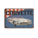 Metalen wandbord Chevrolet Corvette 1958