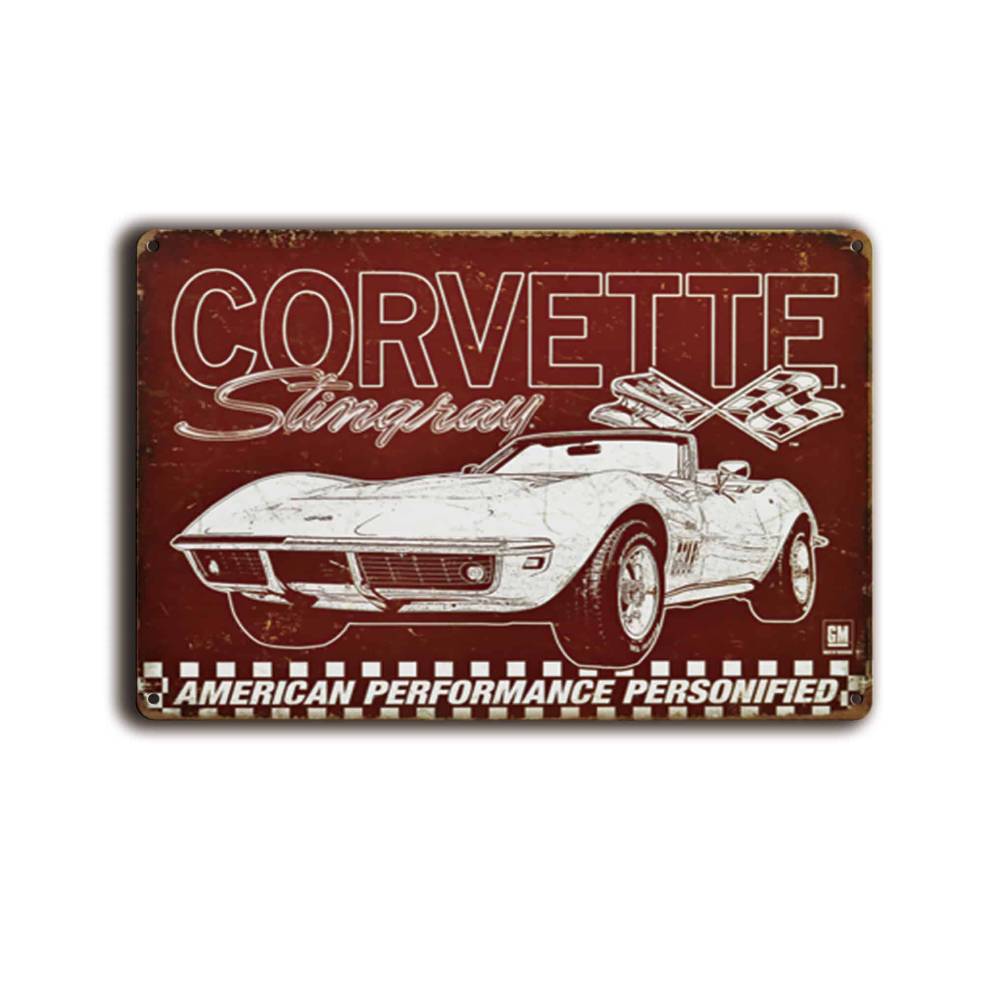 Metalen wandbord Corvette Stingray 1 Metalen wandbord Corvette Stingray