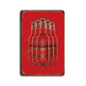 Metalen wandbord Bacardi Cranberry