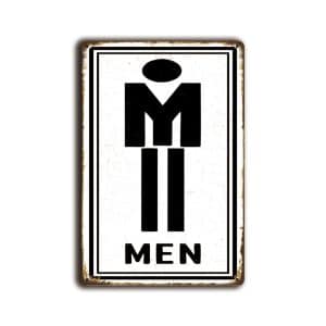Metalen wandbord MEN