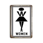 Metalen wandbord WOMEN