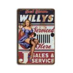 Metalen wandbord Get your Willy's serviced here