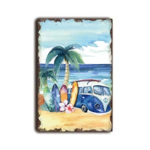 Metalen wandbord VW Surfing