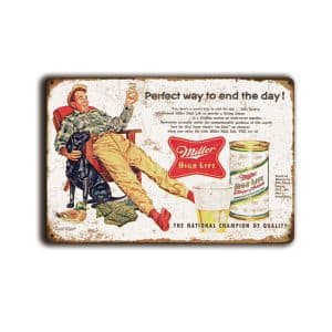 Metalen wandbord Perfect way to end the day!