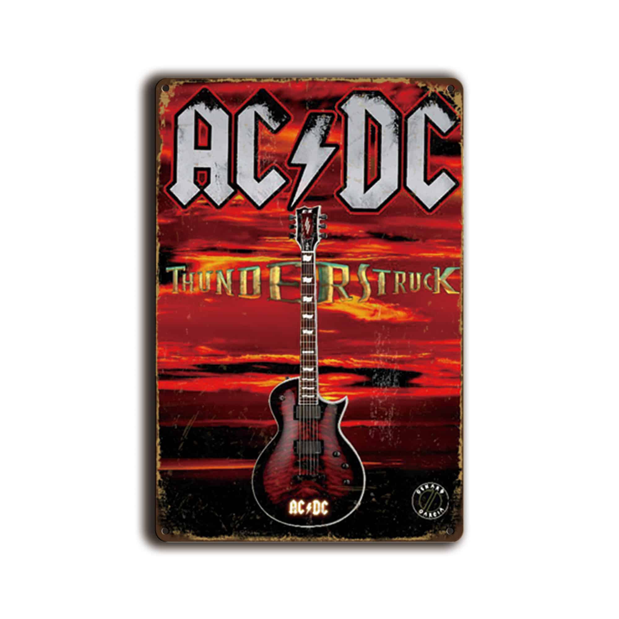 Metalen wandbord ACDC Thunderstruck 1 Metalen wandbord ACDC Thunderstruck